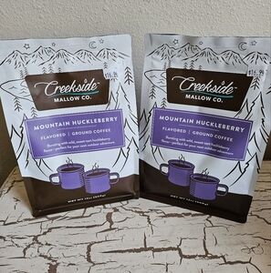 3/$15 NEW Creekside Mallow Co Huckleberry Flavored Ground Coffee Lot Of 2